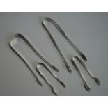 A pair of Georgian silver sugar tongs,