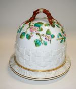 A Victorian George Jones Majolica cheese dish and cover,