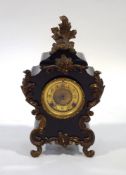 An American Ansonia Co mantel clock, in the cast case in the Louis XIV style,
