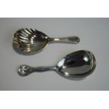 A Victorian Exeter silver tea caddy spoon, by Henry Ellis & Sons, 1848,