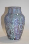 A Pilkinsons Pottery vase, with purple and green streaked glaze,