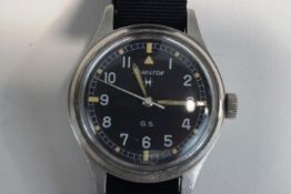 Hamilton G S military stainless steel wrist watch,