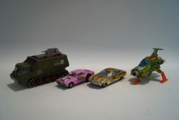 Four dinky toys, a Shao 2 Ed Straker's car,