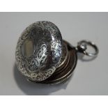 A late Victorian silver sovereign case, Birmingham 1898, of circular shape,