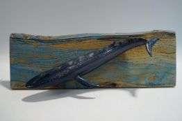 A ceramic model of a Baleen Blue Whale by French ceramicist Jacques Kistinig, limited edition of 80,