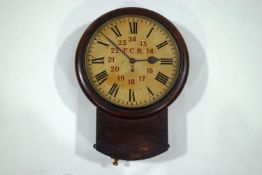 An RAF Flight control style wall clock, oak cased, with pendulum,