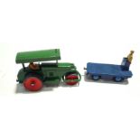 Two Dinky toys, an Aveling Barford steam roller and a B.E.V.