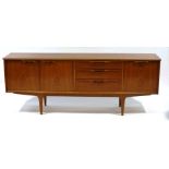 A 1950's teak sideboard,