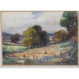 Bertha Rhodes (Carrick) (Ex 1905-1912) Landscape with Trees Watercolour Signed lower left 16.