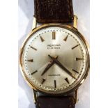 Perona, a gentleman's 9ct gold cased round wristwatch, circa 1965,