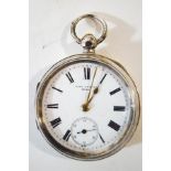 Robert Curtis, Hull, a silver open faced pocket watch,