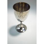A silver large trophy goblet, by Walker & Hall, Sheffield 1899,