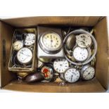 A large collection of pocket watches,