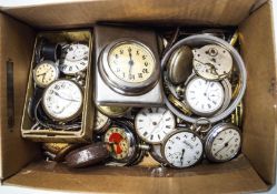 A large collection of pocket watches,