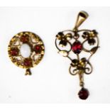 An Edwardian paste set pendant;