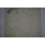 Ceri Richards (1903-1971) Seated lady lithograph 'CR' embossed mark lower right 33.