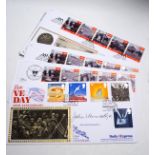 RAF signed First Day covers: Johnnie Johnson, Sir D A Doghe AM, Sir J Grandy AM, James Hill,