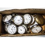A collection of fifteen various pocket and fob watches,