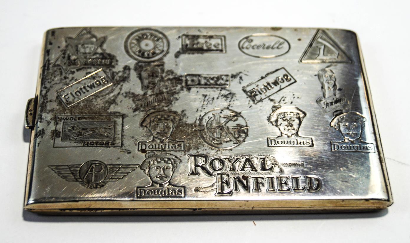 A Continental cigarette case, stamped '900', 12.