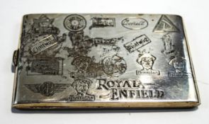 A Continental cigarette case, stamped '900', 12.