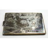 A Continental cigarette case, stamped '900', 12.