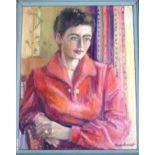 Lombert, mid 20th century Portrait of a lady Oil on canvas signed lower right 50.5cm x 40.