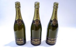 Three bottles of Alfred Gratien Epernay private cuvee champagne,