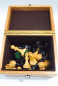 A Jacques Staunton weighted chess set, King 9.