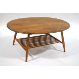 An Ercol elm coffee table, with under tier,