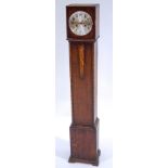 A 1920s oak cased Grandmother clock, with eight day movement,