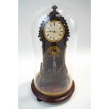 A 19th Century novelty fountain clock, by Thomas Greaves of Newcastle, 26cm high,