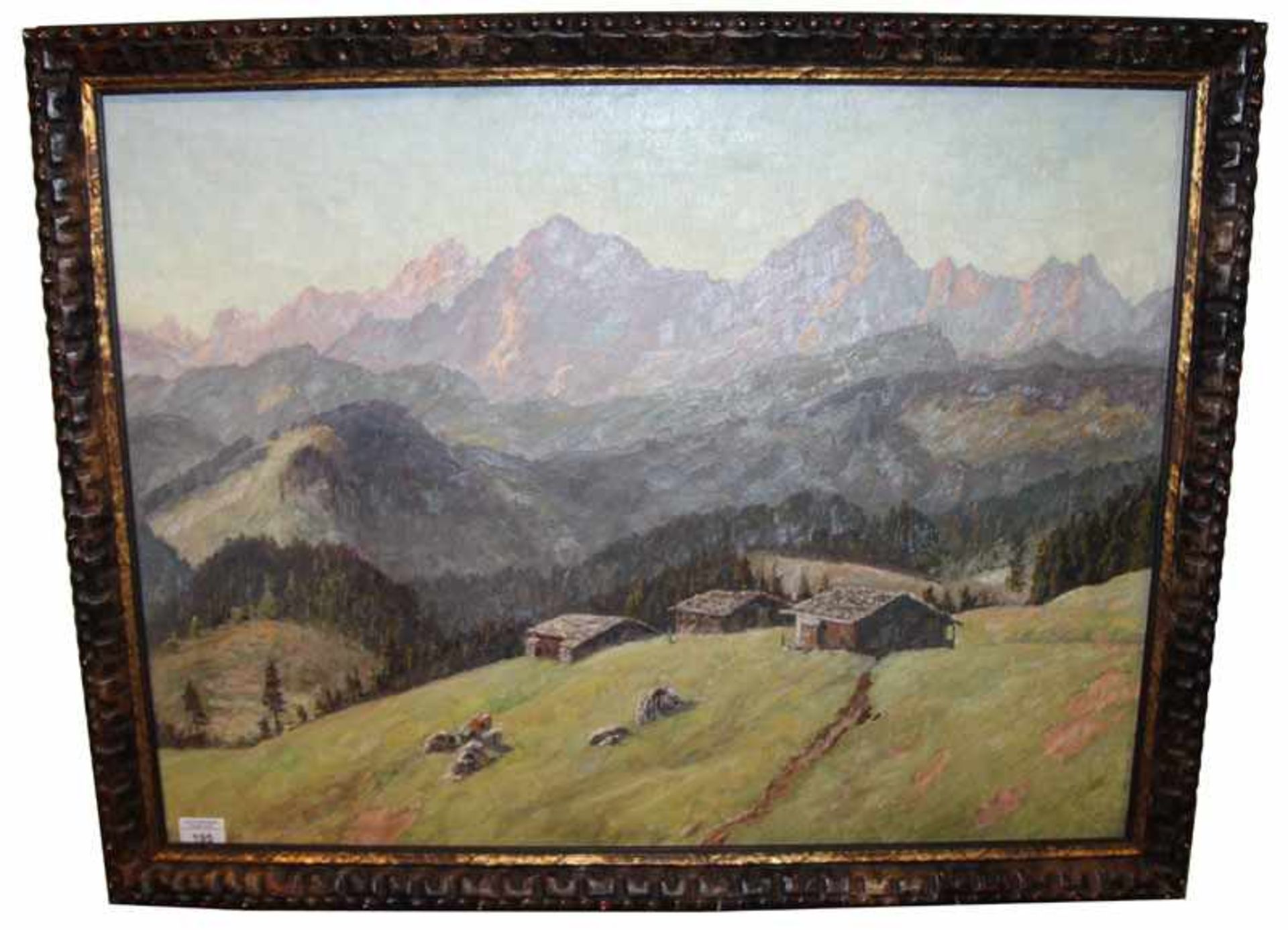 Gemälde ÖL/LW 'Hochgebirgslandschaft', signiert Alex (Alexander) Weise, dt. Landschaftsmaler, * 1883