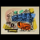 FERNAND LEGER (French 1881-1955) "Circus" Lithograph. Sight: 21 1/8 x 28 7/8 inches; Frame: 29 3/8 x