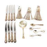 Wallace Old Atlanta Sterling Silver Flatware Service: Including six dinner forks {length 7