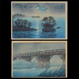 Various Artists: Eight Japanese Woodblock Prints Kawase Hasui (1883-1957): Three Woodcuts, a)