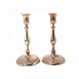 Pair of Georgian Sterling Weighted Candlesticks, Sheffield, Circa 1799 {Height of each 10 1/2