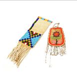 Two Beaded Native American Bags: Including one vintage Northeast Niagra Falls region, the other a