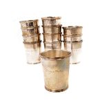 Suite of Twelve Chicago Silver Company Sterling Silver Mint Julep Cups, Second Quarter 20th