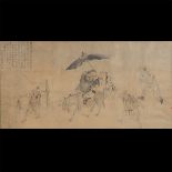 Luo Pin (1733-1799): Zhong Kui the Demon Queller Ink and color on paper, inscribed, dated and signed