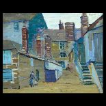 Style of SIR MATTHEW ARNOLD BRACY SMITH (United Kingdom 1879-1959) "Alley Scene, St. Ives,