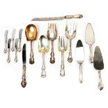 Group of American Sterling and Sterling Handled Flatware: Including two pairs of Whiting Louis XV