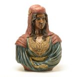 Bronze Cold Painted Bust {Height 25 inches, width 18 inches}