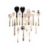 Set of Heirloom Mansion House Sterling Flatware: Comprising eight dinner forks {length 7 1/4