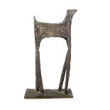 Celure Ferrel (Minnesota) Abstract Bronze Figure of a Horse, signed on base Celure 1968 {