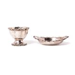 Mexican Sterling Footed Bowl and a Reed & Barton Tara Sterling Tray {Total silver weight 12 troy oz;
