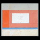 LAURENT SARLATTE (California b. 1945) "Horno 8D" Mixed media on paper. 20 x 22 1/4 inches; Frame: 29