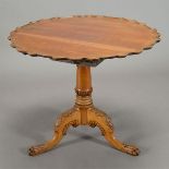 George III Mahogany Pie Crust Tea Table,