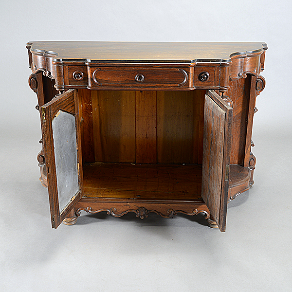 Rococo Revival Rosewood Buffet Fitted with Mirrored Doors, - Image 4 of 4