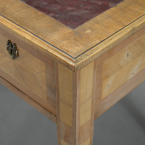 Louis XVI Style Walnut Writing Table with Leather Top, - Image 3 of 4