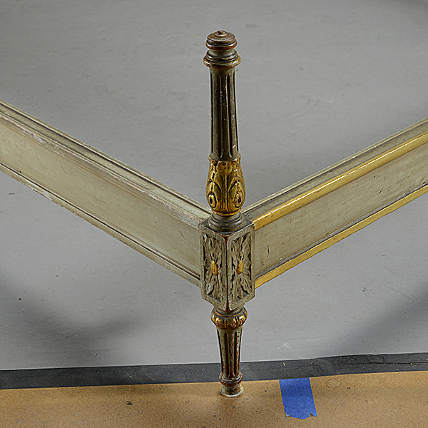 Italian Neoclassical Style Painted and Parcel Gilt Bed, - Image 2 of 4